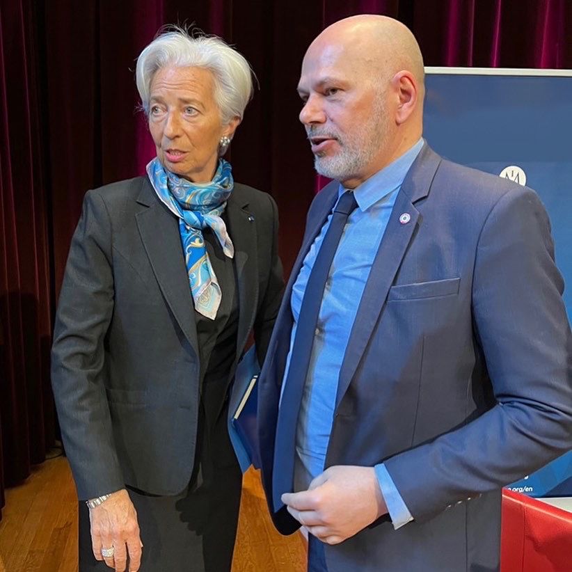 Yves Censi with Christine Lagarde - 2022